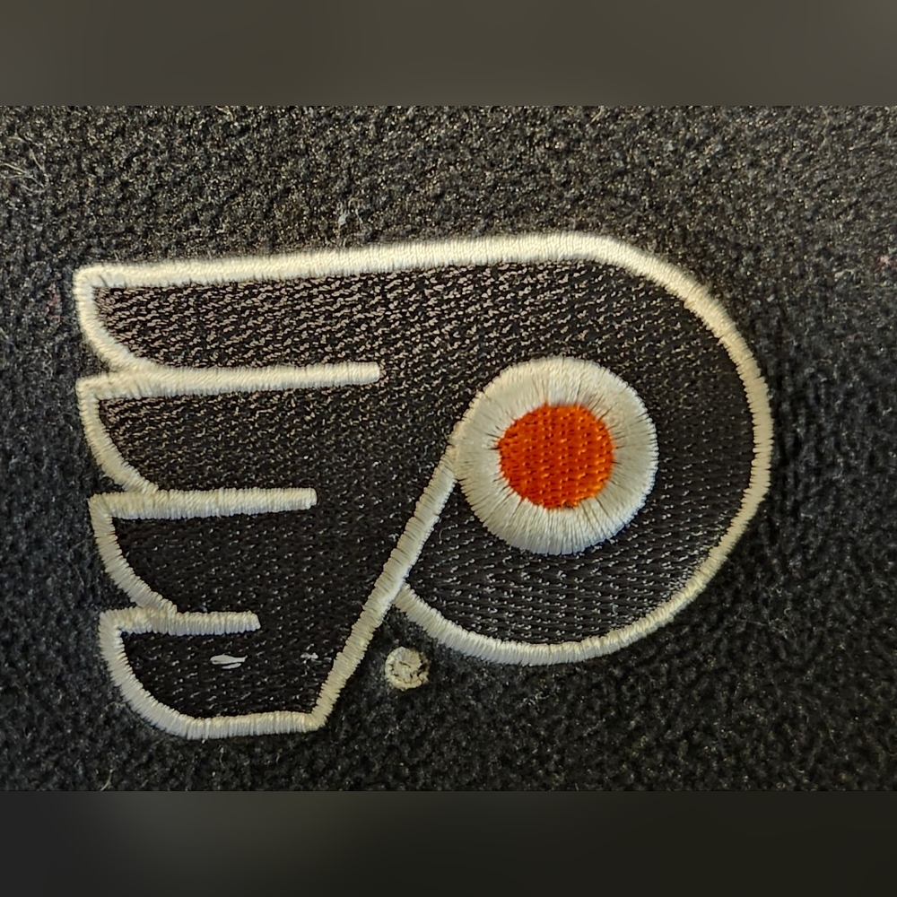 Majestic Philadelphia Flyers Mens 2XL XXL Orange & Black 1/4 Zip Pullover - Picture 9 of 9